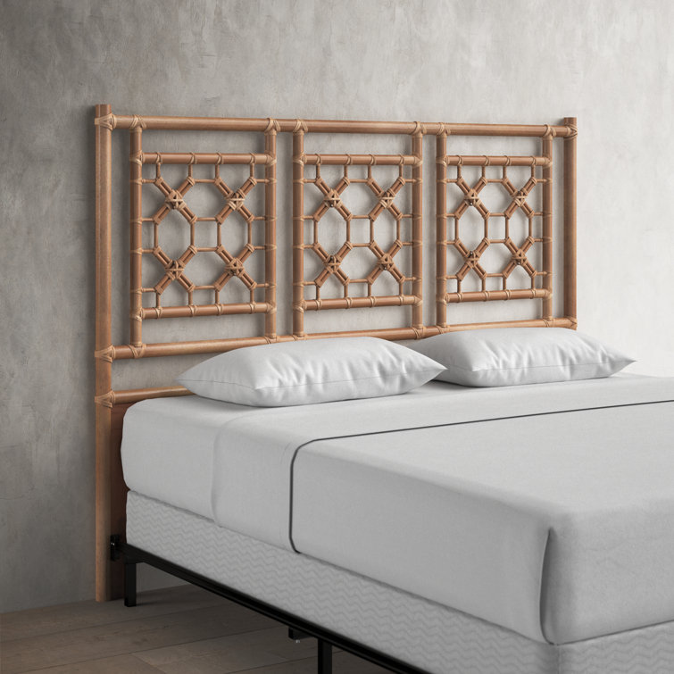 Rattan open frame deals headboard